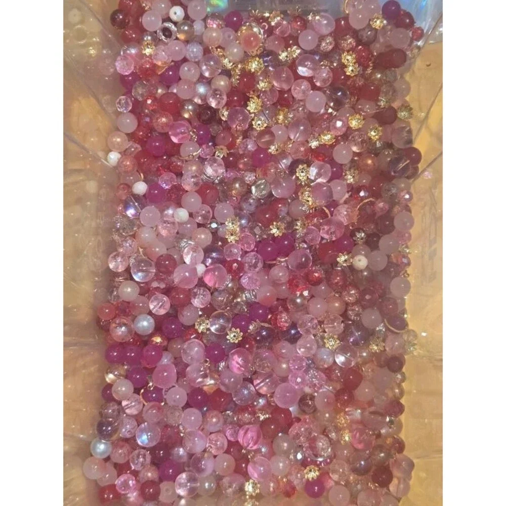 Mix glass/resin beads 8oz bag